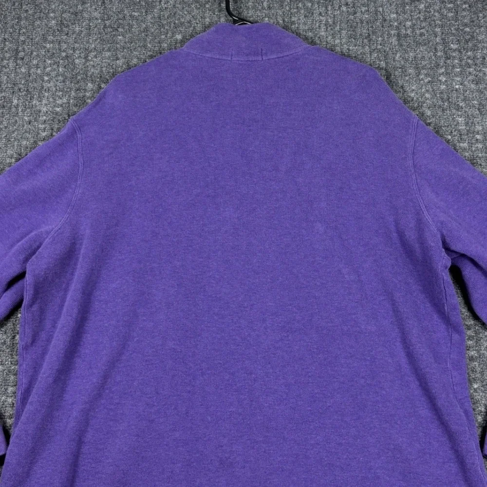 Polo Ralph Lauren Quarter Zip Pullover Sweater XL Purple Mens